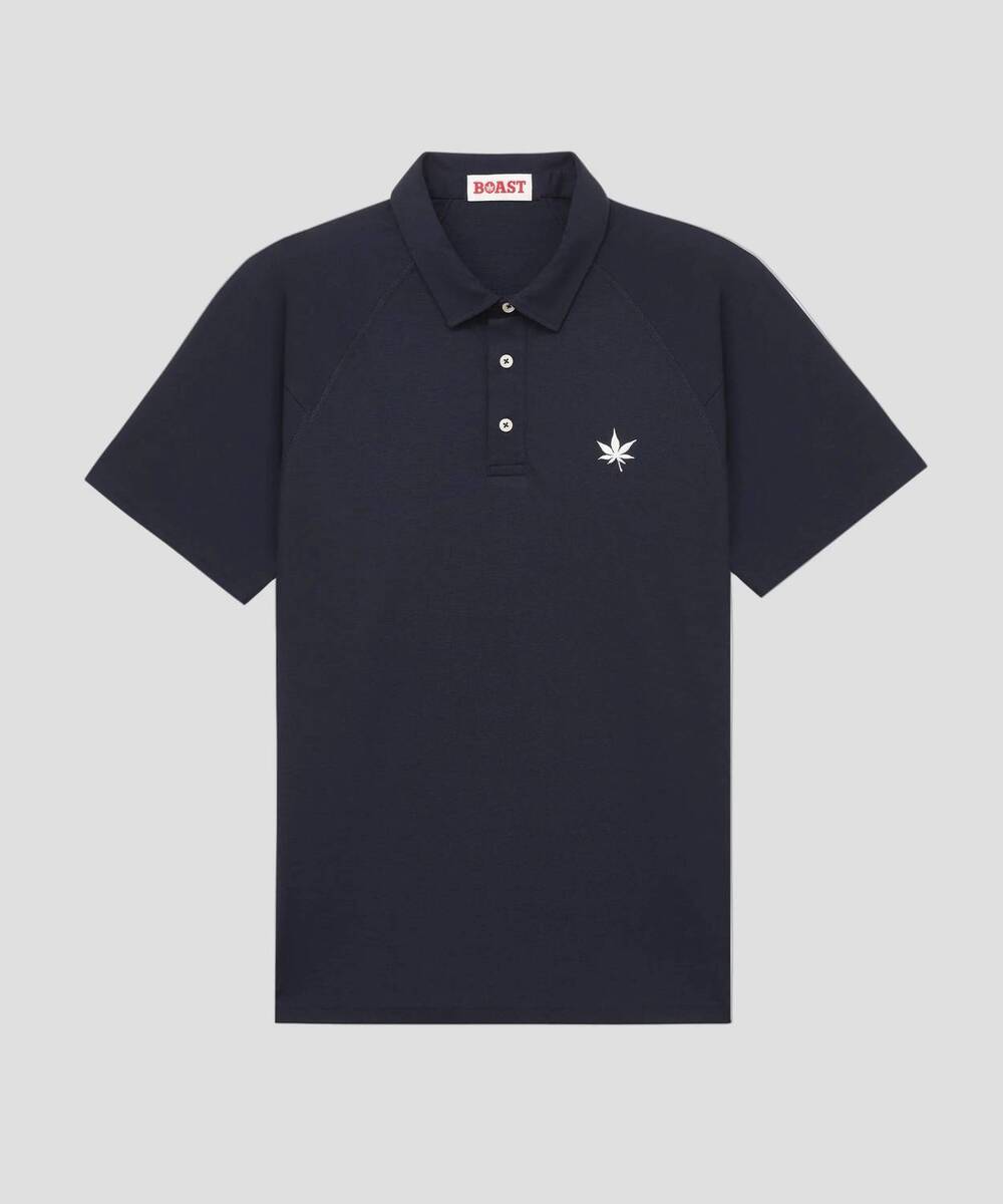 NEW BOAST men's performance raglan polo in navy